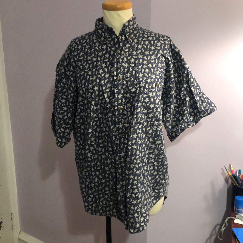 Bugle Boy sea print shirt